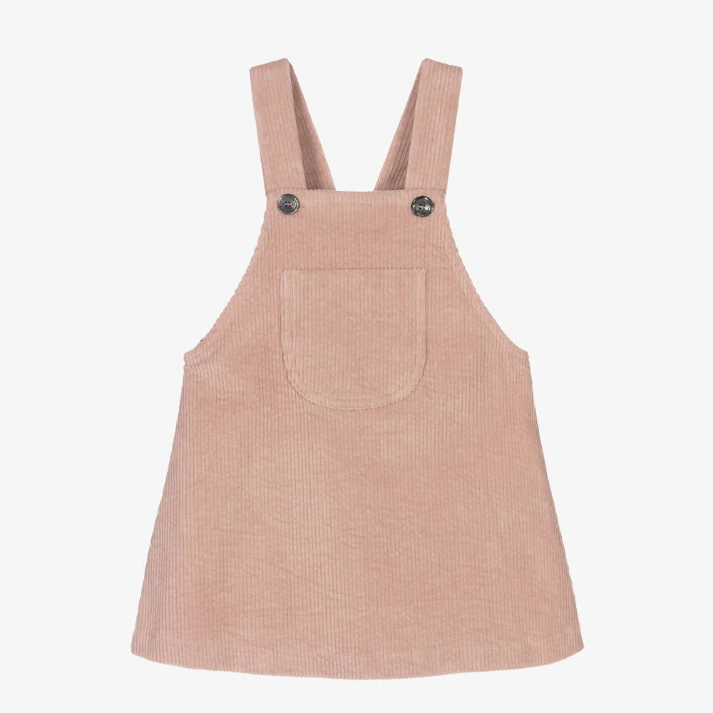 Girls Pink Pinafore Dress