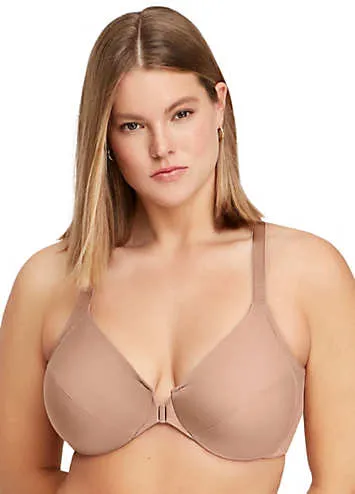 Glamorise Full Figure Plus Size Front Close Wonderwire Bra with Smoothing Back | Grattan