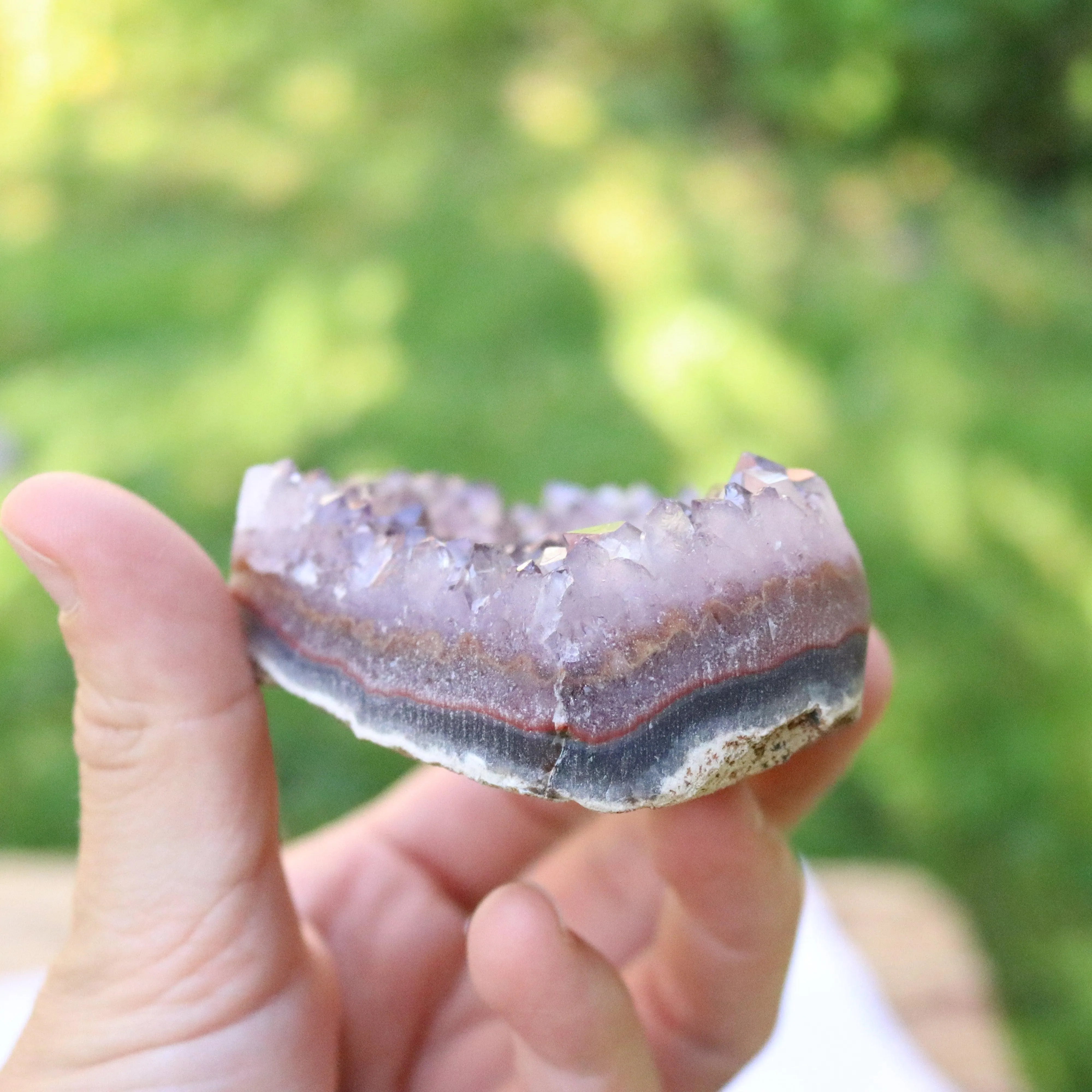 Gorgeous Amethyst Heart Druzy Geode Carvings from Brazil