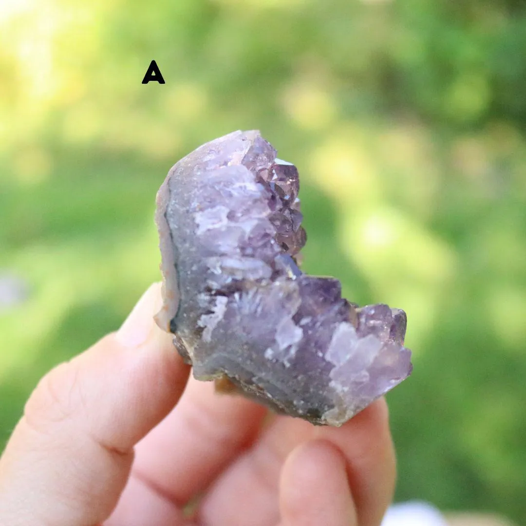 Gorgeous Amethyst Heart Druzy Geode Carvings from Brazil