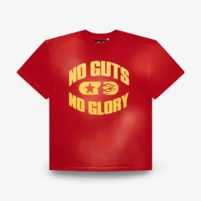 Hellstar Sports T-Shirt 'No Guts No Glory' Washed Red SS24