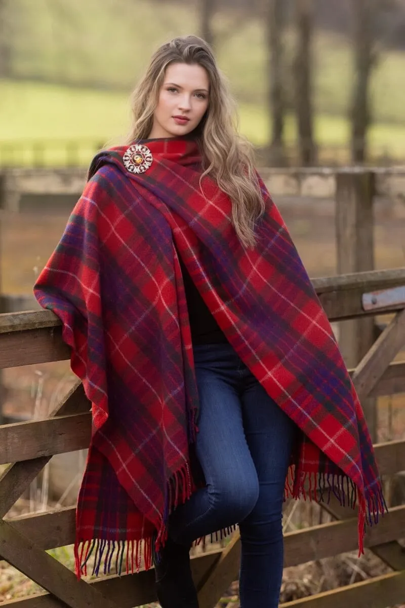 Highlander Ruana (Fraser Tartan) | Extra Warmth