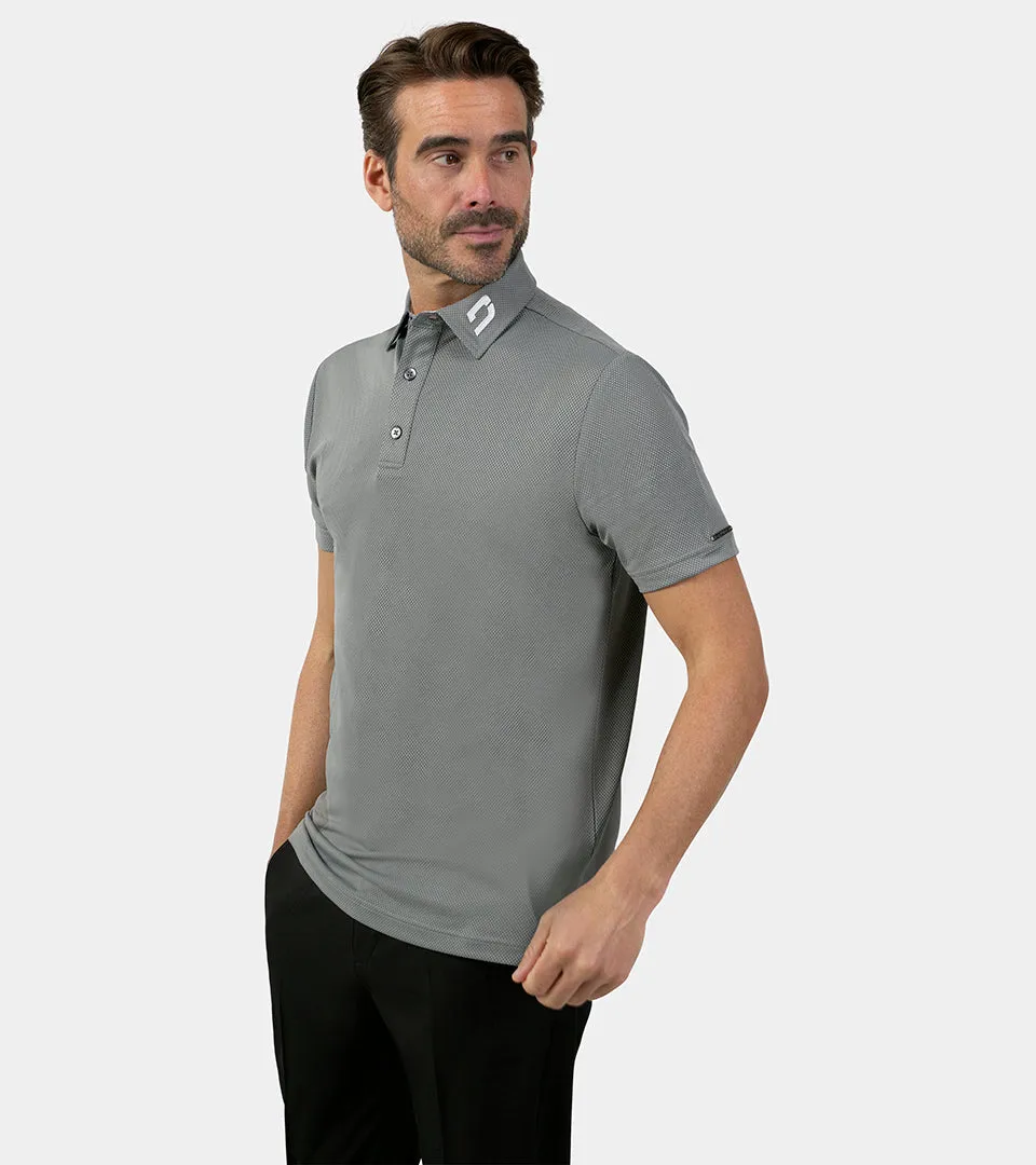 HONEYCOMB POLO - GREY