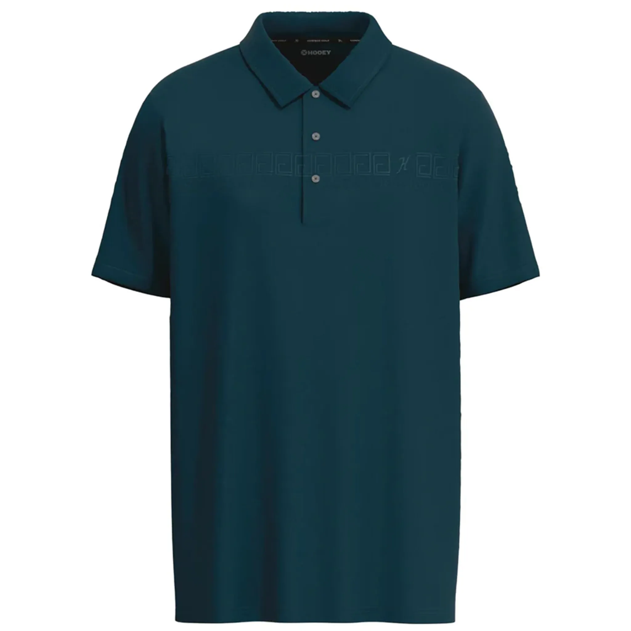 Hooey Men's Teal Embossed Polo