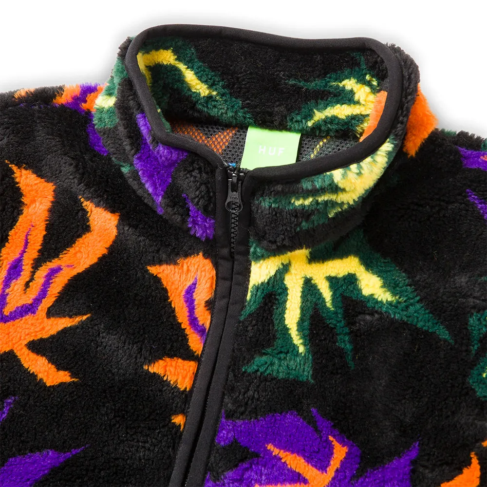 HUF LOWELL JACQUARD SHERPA ZIP JACKET // MULTI