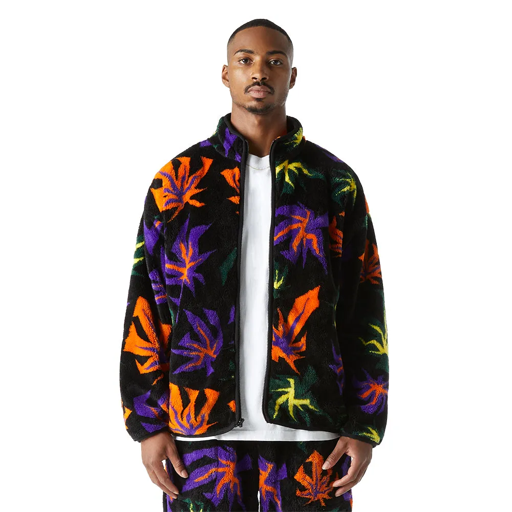 HUF LOWELL JACQUARD SHERPA ZIP JACKET // MULTI