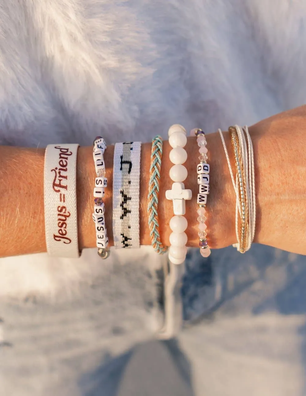 Jesus is Life Letter Bracelet: Small