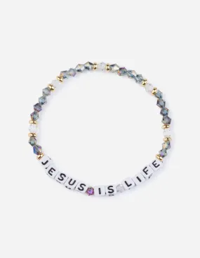 Jesus is Life Letter Bracelet: Small