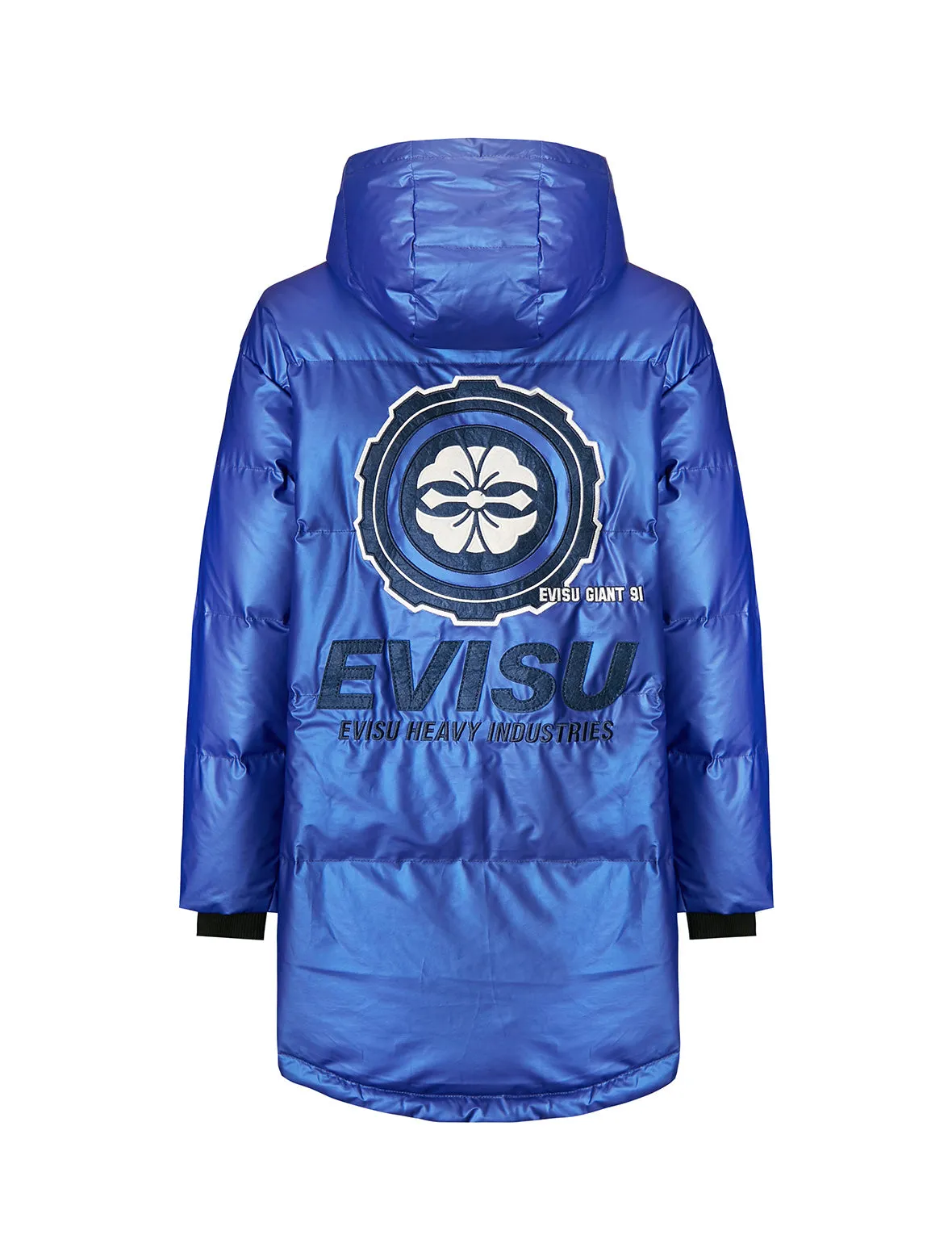 Kamon Gear Appliqué Down Coat