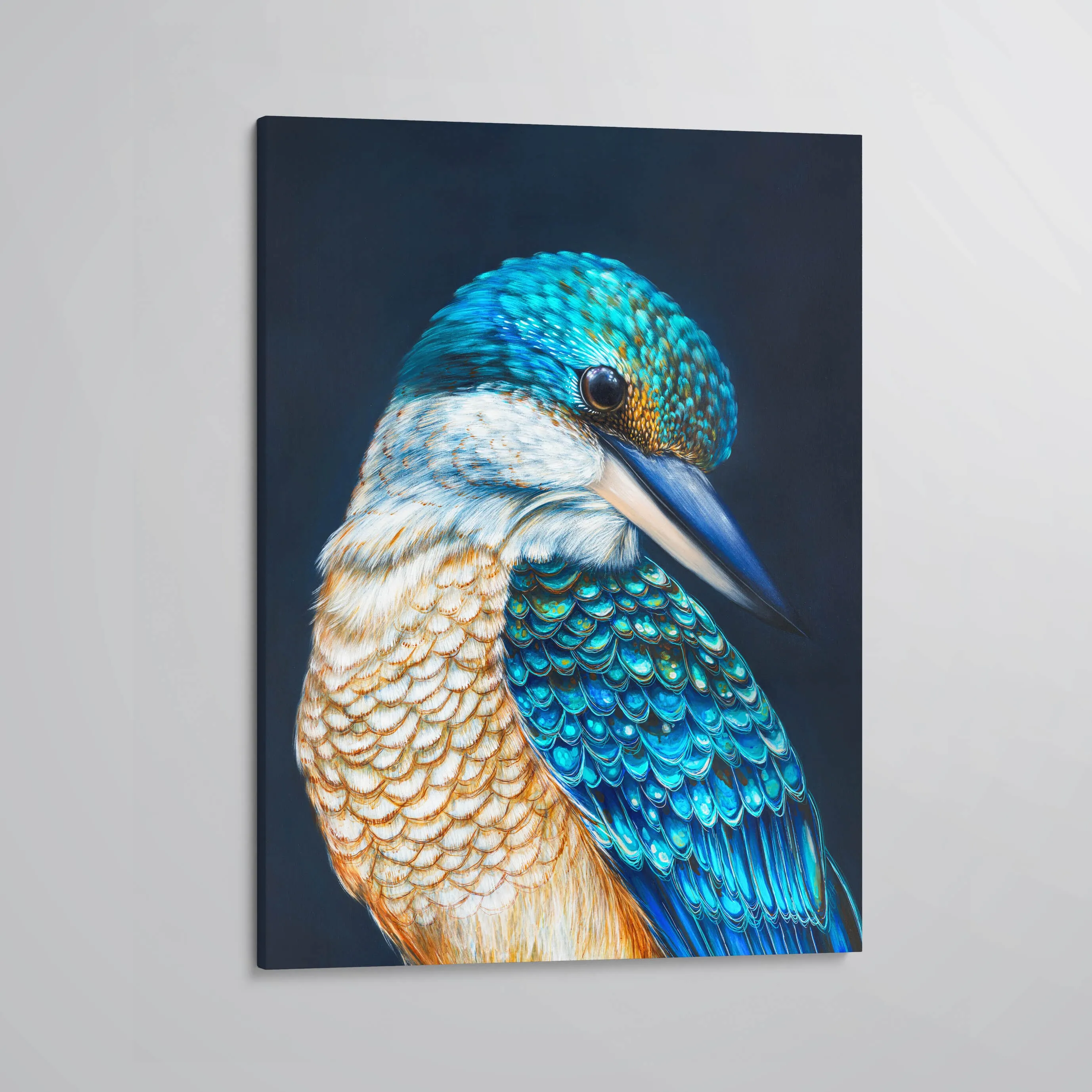 'Kingsley' the sacred Kingfisher canvas print