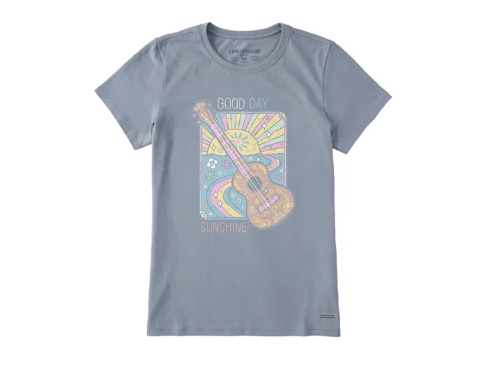 Life is Good Women's Crusher Lite Tee - Good Day Sunshine Guitar