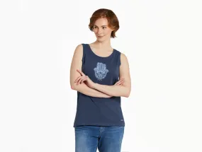 Life is Good Women's Crusher Tank - Hamsa Lotus