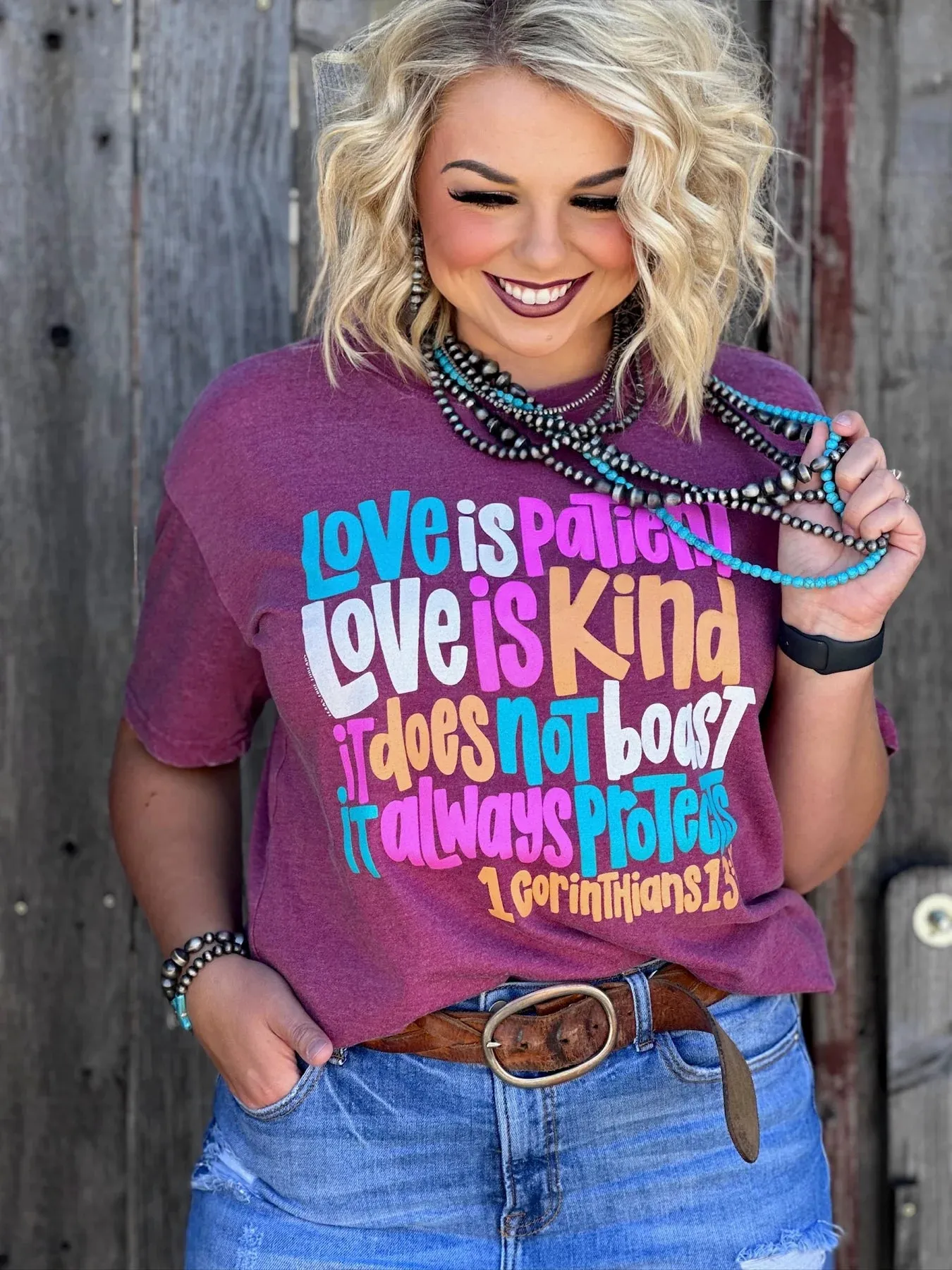 Love is Patient Love is Kind Boyfriend Tee