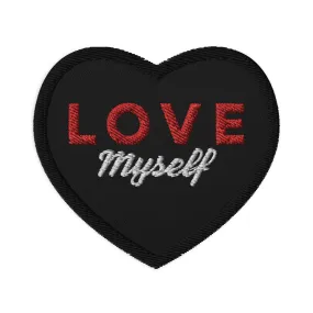 LOVE Myself Embroidered patches Black