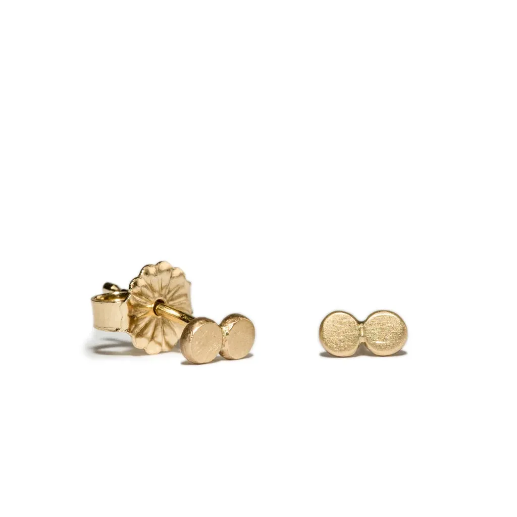 Lovebird Simple Studs in 14ct gold - Carla Caruso