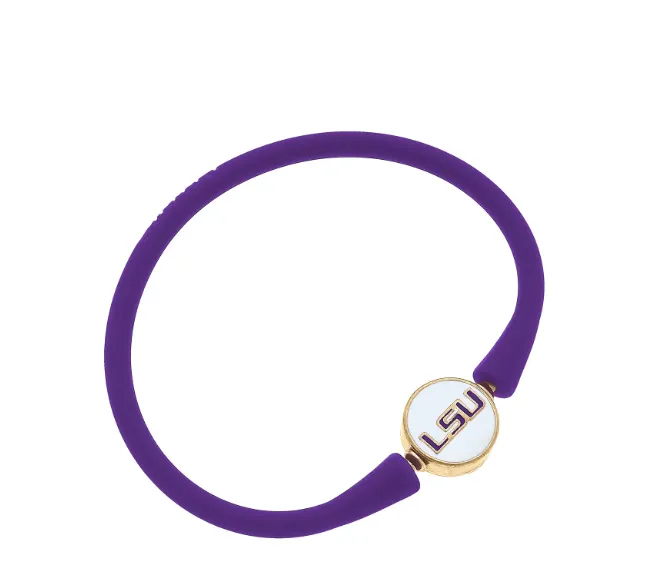 LSU Silicone Bali Bracelet