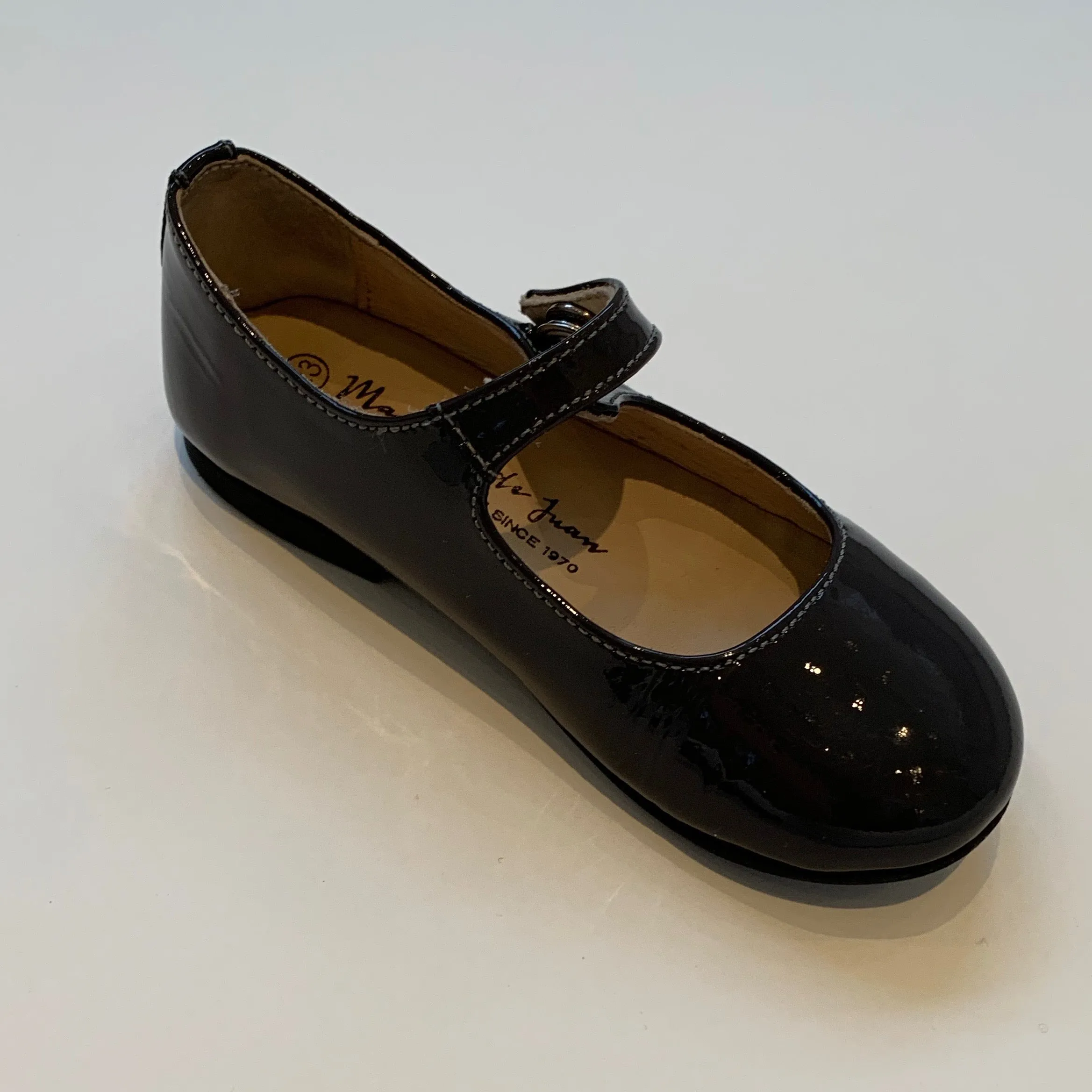 Manuela de Juan Grey Patent Mary-Jane Shoes: Size 23