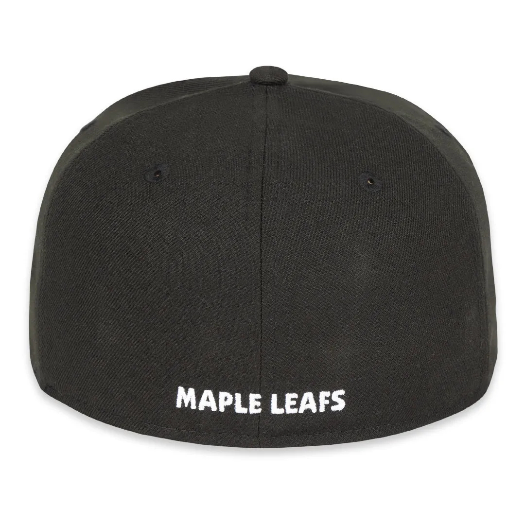 Maple Leafs New Era Men's 59FIFTY Prim Logo Fitted Hat - BLACK