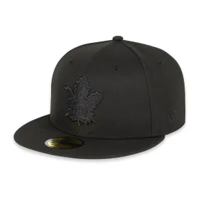 Maple Leafs New Era Men's 59FIFTY Tonal Prim Logo Fitted Hat - BLACK