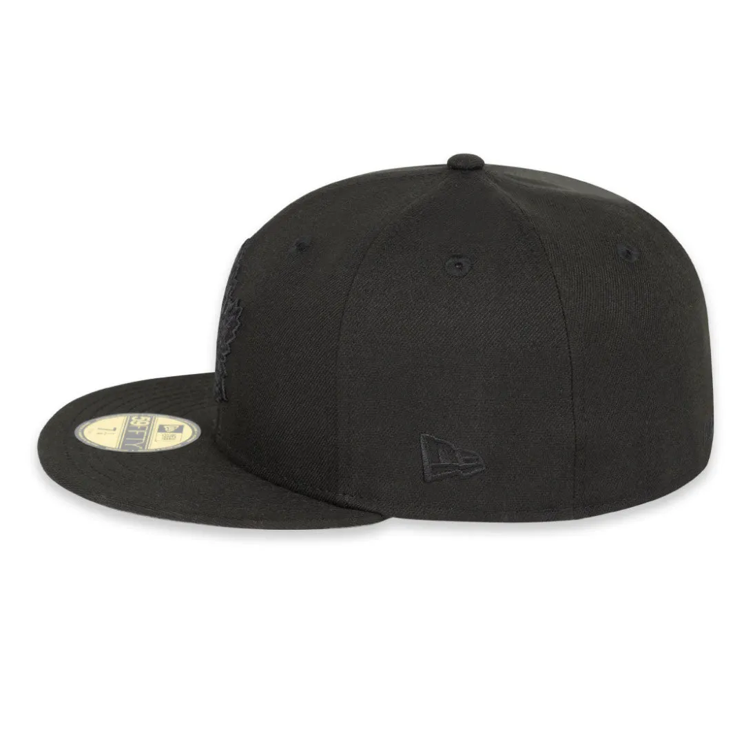 Maple Leafs New Era Men's 59FIFTY Tonal Prim Logo Fitted Hat - BLACK