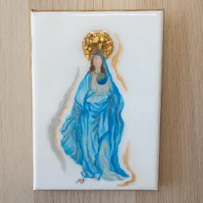 Mary, Mother of Heaven and Earth Original Painting {5x7}