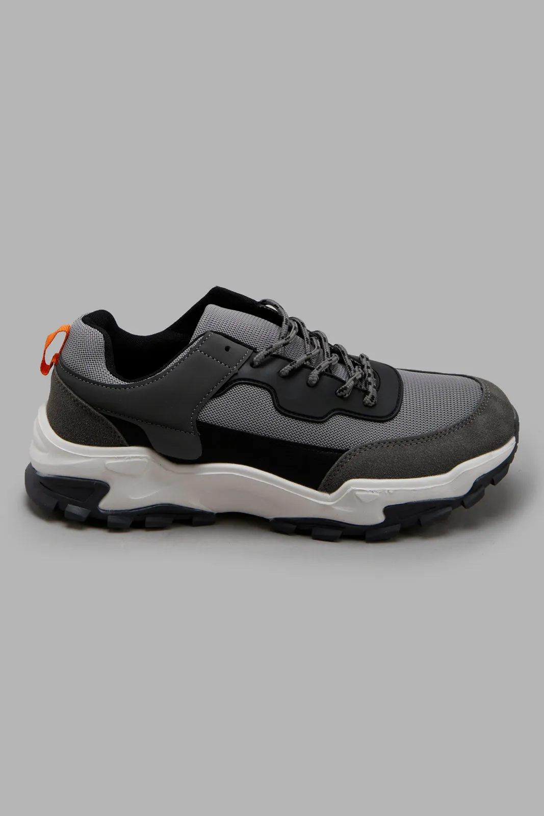 Men Grey Colour Block Sneaker