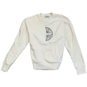 Men's Embroidered Logo Sweatshirt White Size M