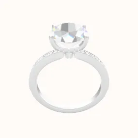 Micropave Engagement Ring With Front set gallery Head