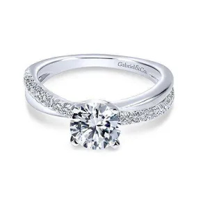 Mounting Only, Simple Twisted Engagement Ring