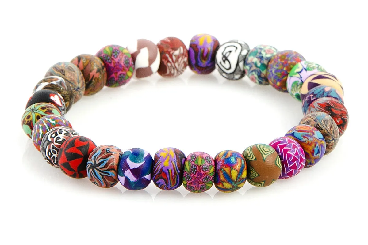 Multi Fall Small Bead All Clay Bracelet