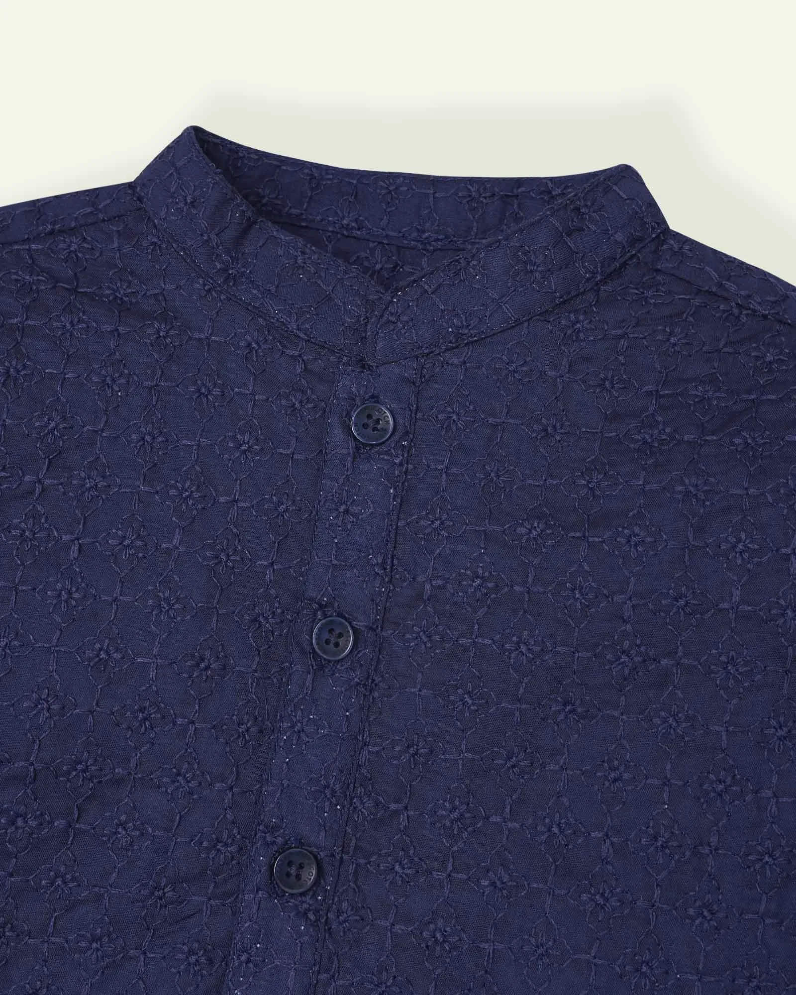 Navy Blue Chikankari Kurta