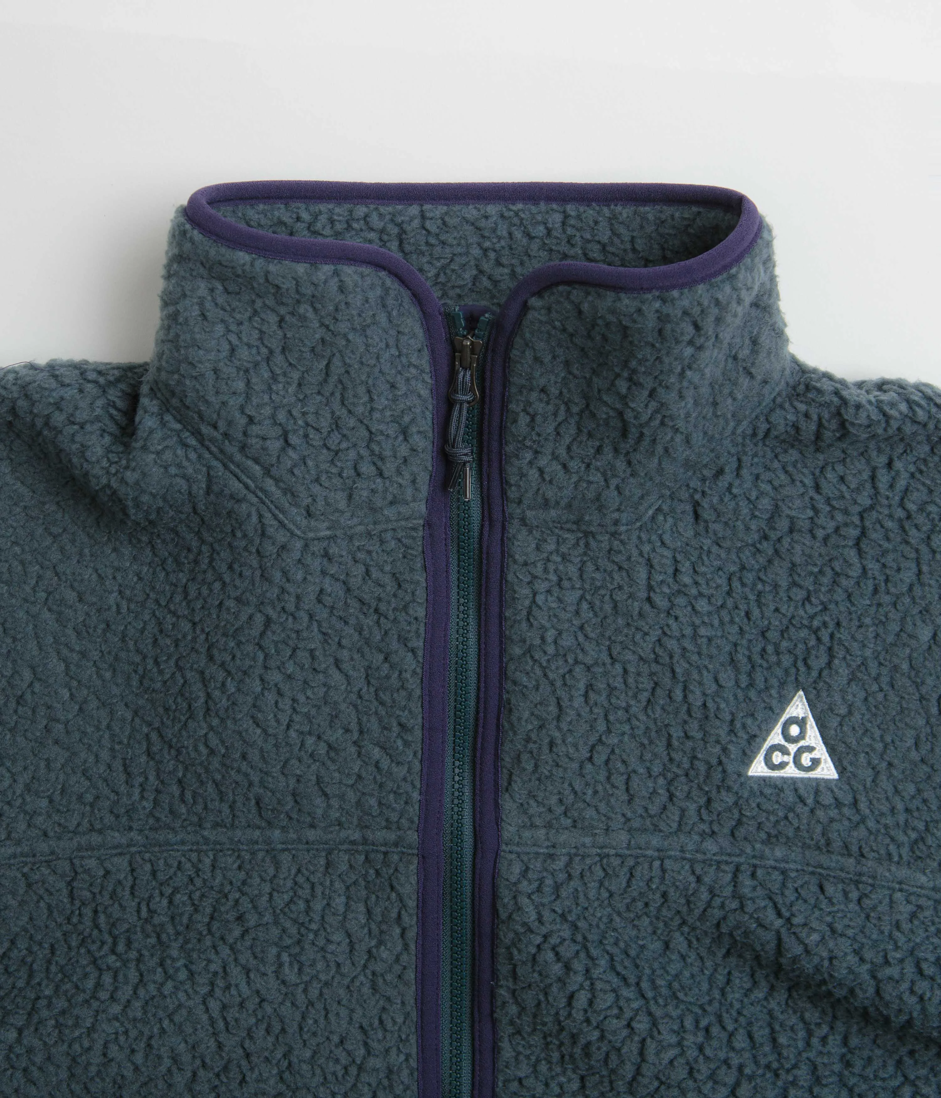 Nike ACG Womens Arctic Wolf Full-Zip Fleece - Deep Jungle / Purple Ink / Summit White