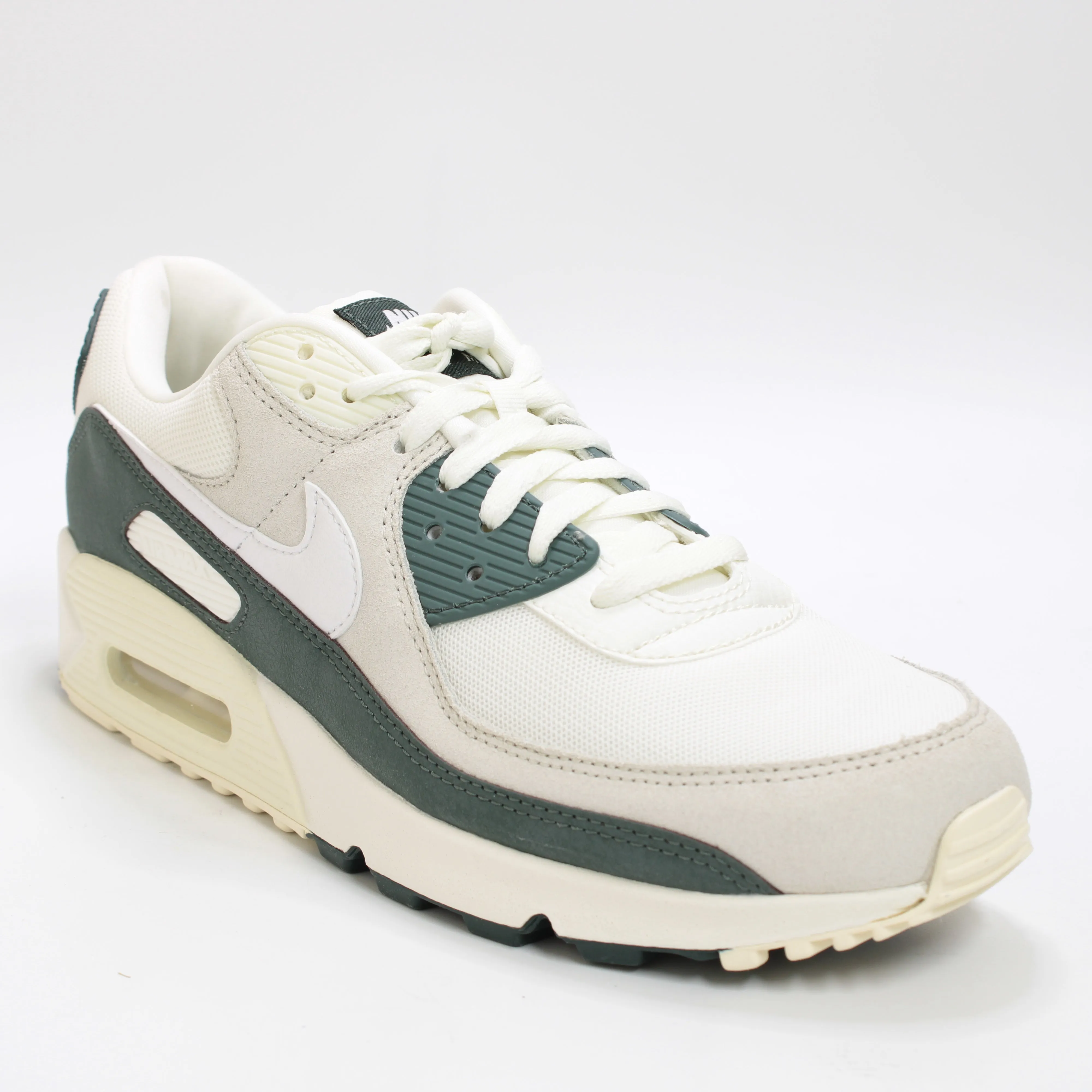 Nike Air Max 90 Trainers Sail White Vintage Green Coconut Milk Light Bone