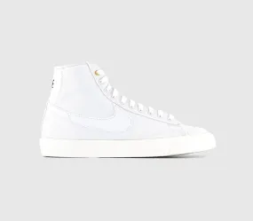 Nike Blazer Mid 77 White White Sail Black Canvas Uk Size 3