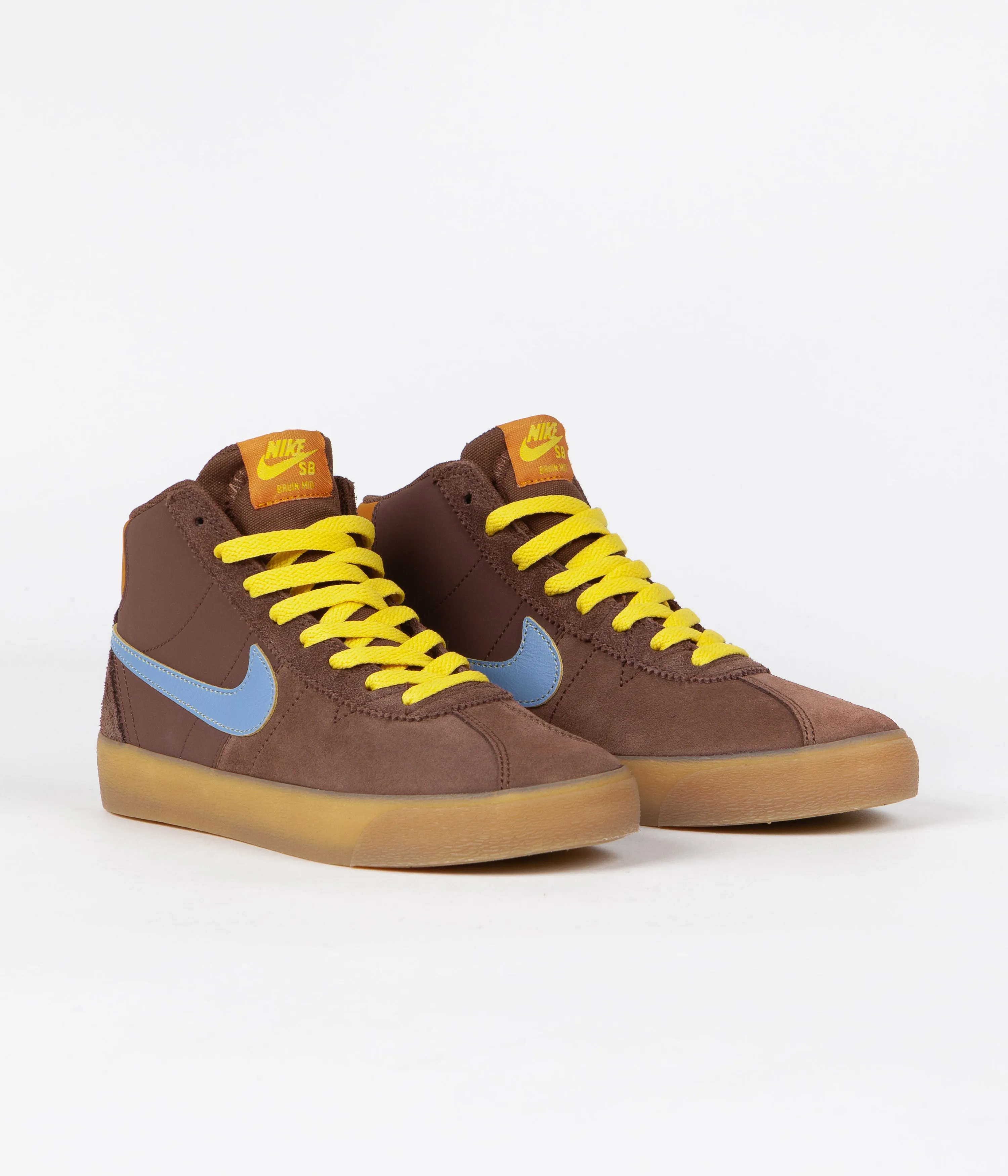 Nike SB x Why So Sad? Womens Bruin High Premium Shoes - Light Chocolate / Light Blue - Monarch