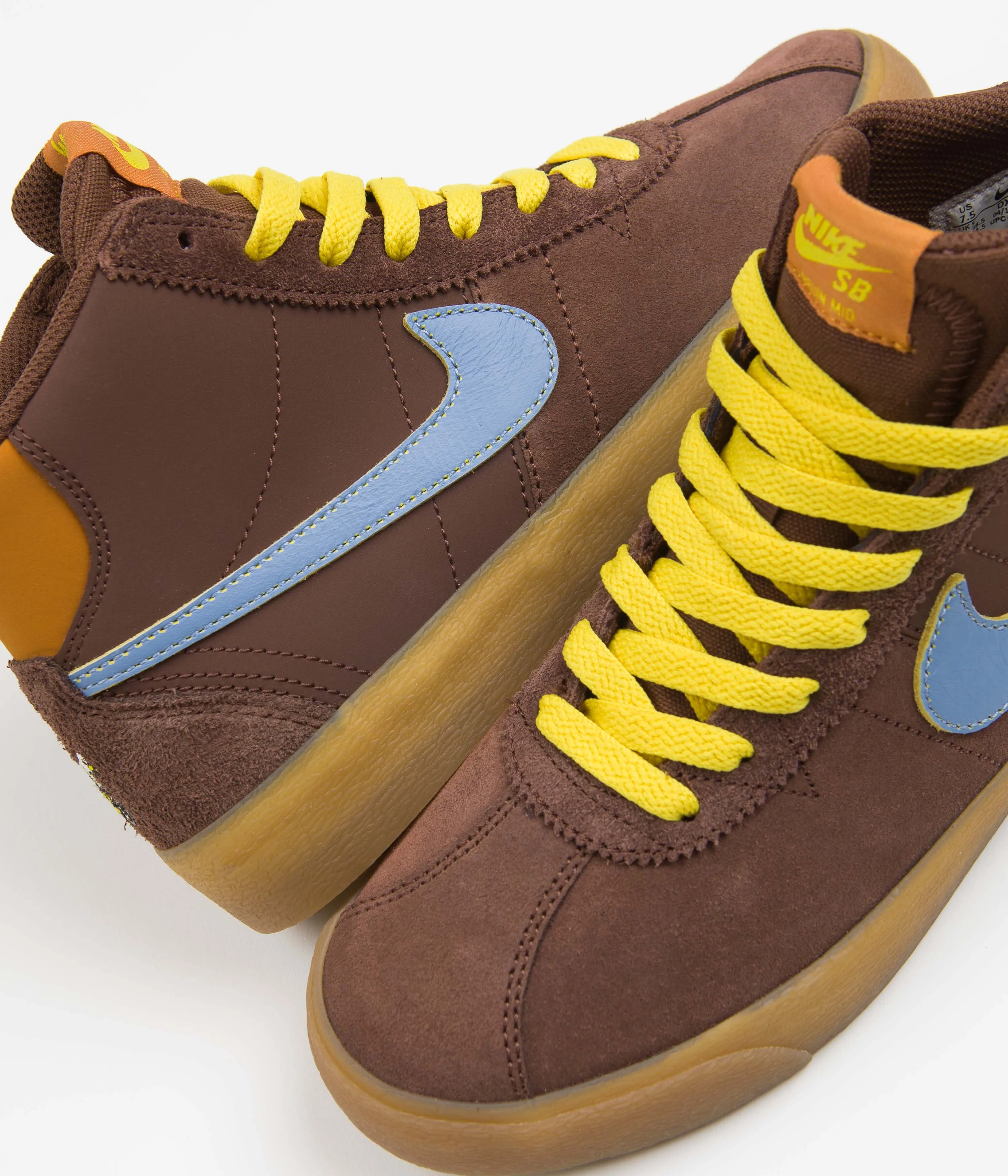 Nike SB x Why So Sad? Womens Bruin High Premium Shoes - Light Chocolate / Light Blue - Monarch