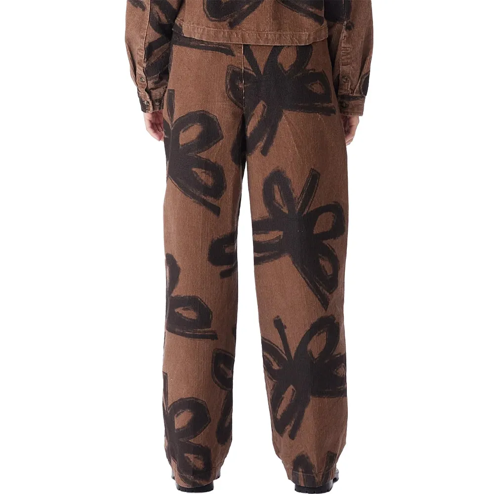 OBEY NABI BAGGY CORD PANT // CATECHU WOOD MULTI