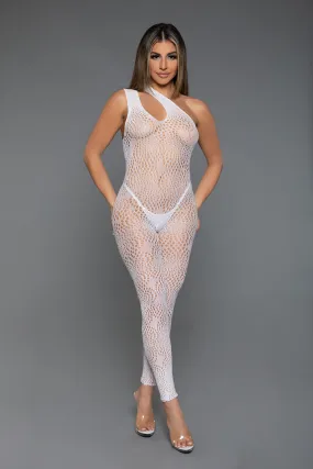 One-Shoulder Bodystocking with Front Cut Out