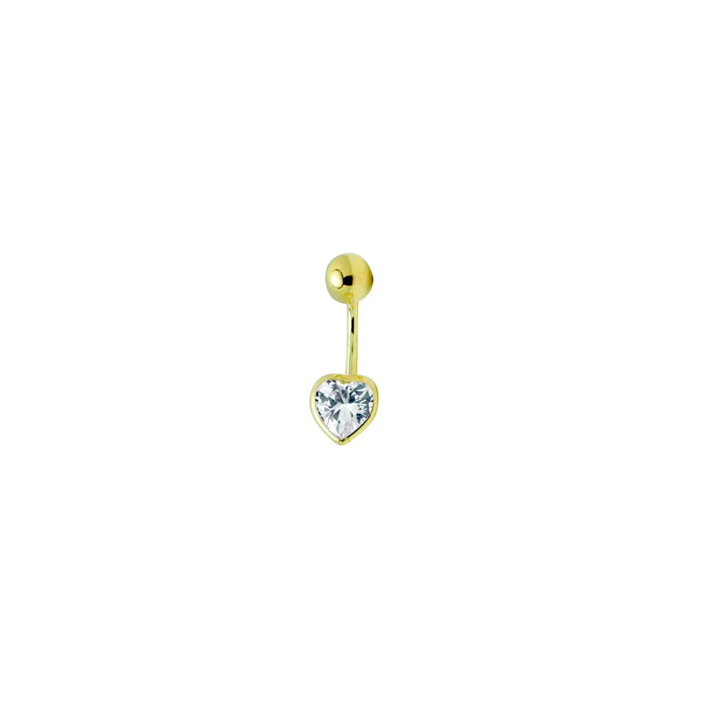 Piercing Navel Corazón Oro