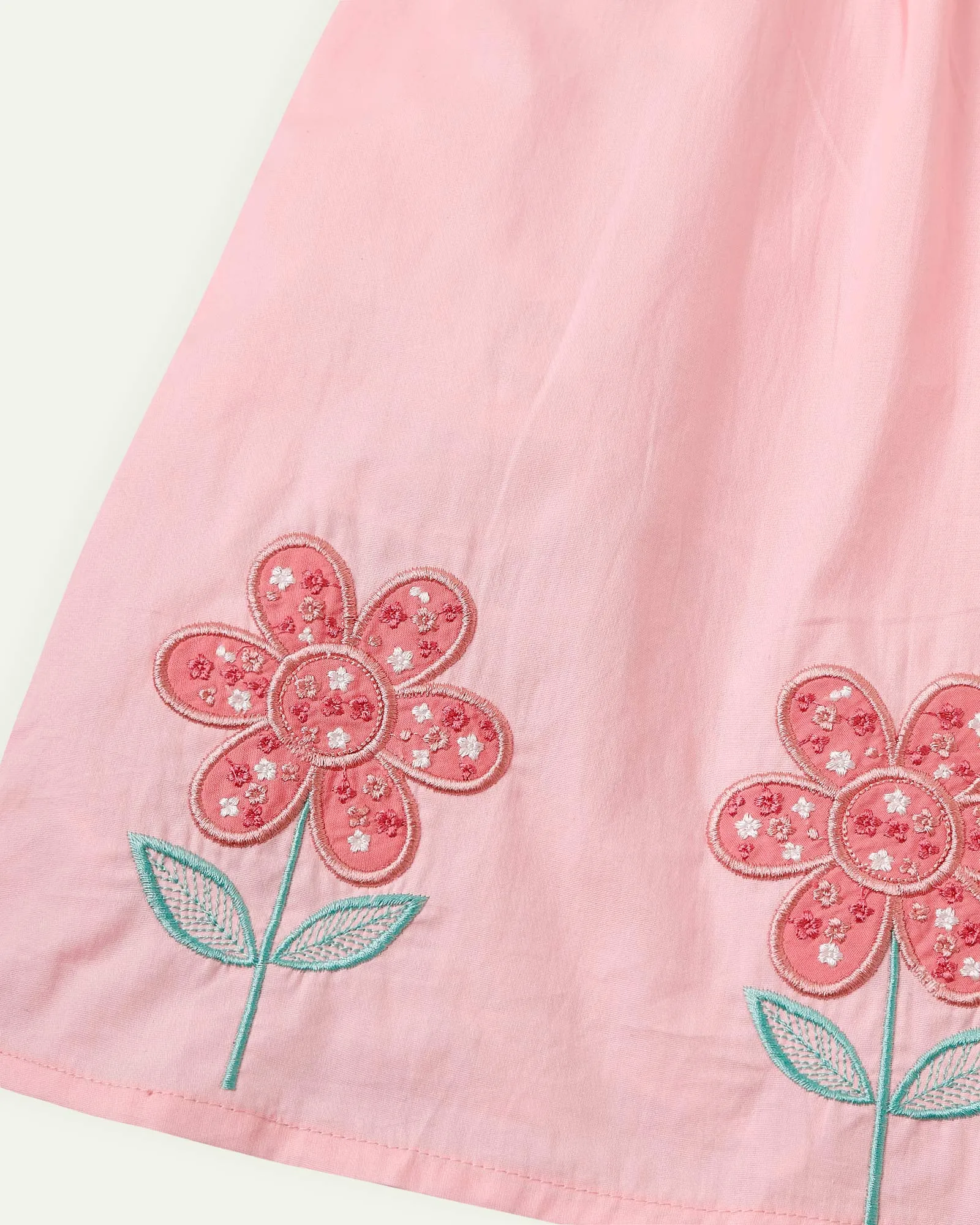 Pink Appliqué Dress