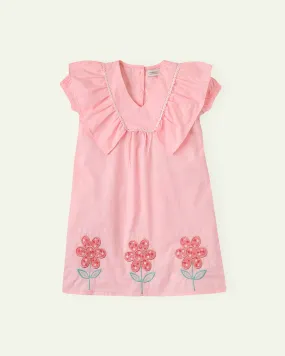 Pink Appliqué Dress