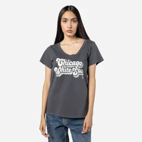 Playera Manga Corta Chicago White Sox MLB Throwback para Mujer