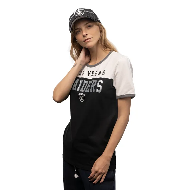 Playera Manga Corta Las Vegas Raiders NFL Active para Mujer