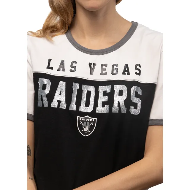 Playera Manga Corta Las Vegas Raiders NFL Active para Mujer