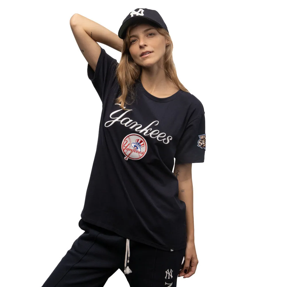 Playera Manga Corta New York Yankees MLB Logo Select para Mujer