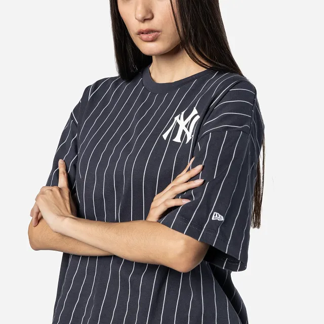 Playera Manga Corta New York Yankees MLB Throwback Pinstripe para Mujer