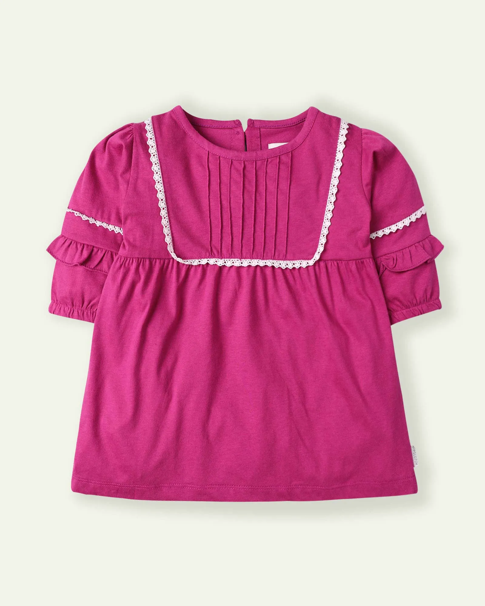 Pleated Magenta Top