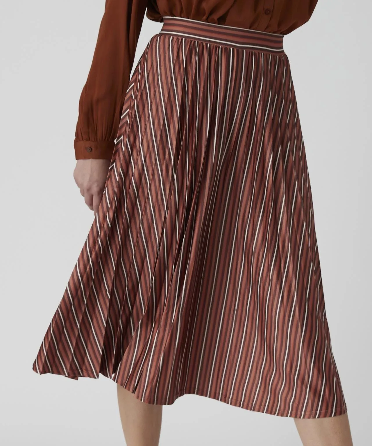 Print Pleated Skirt