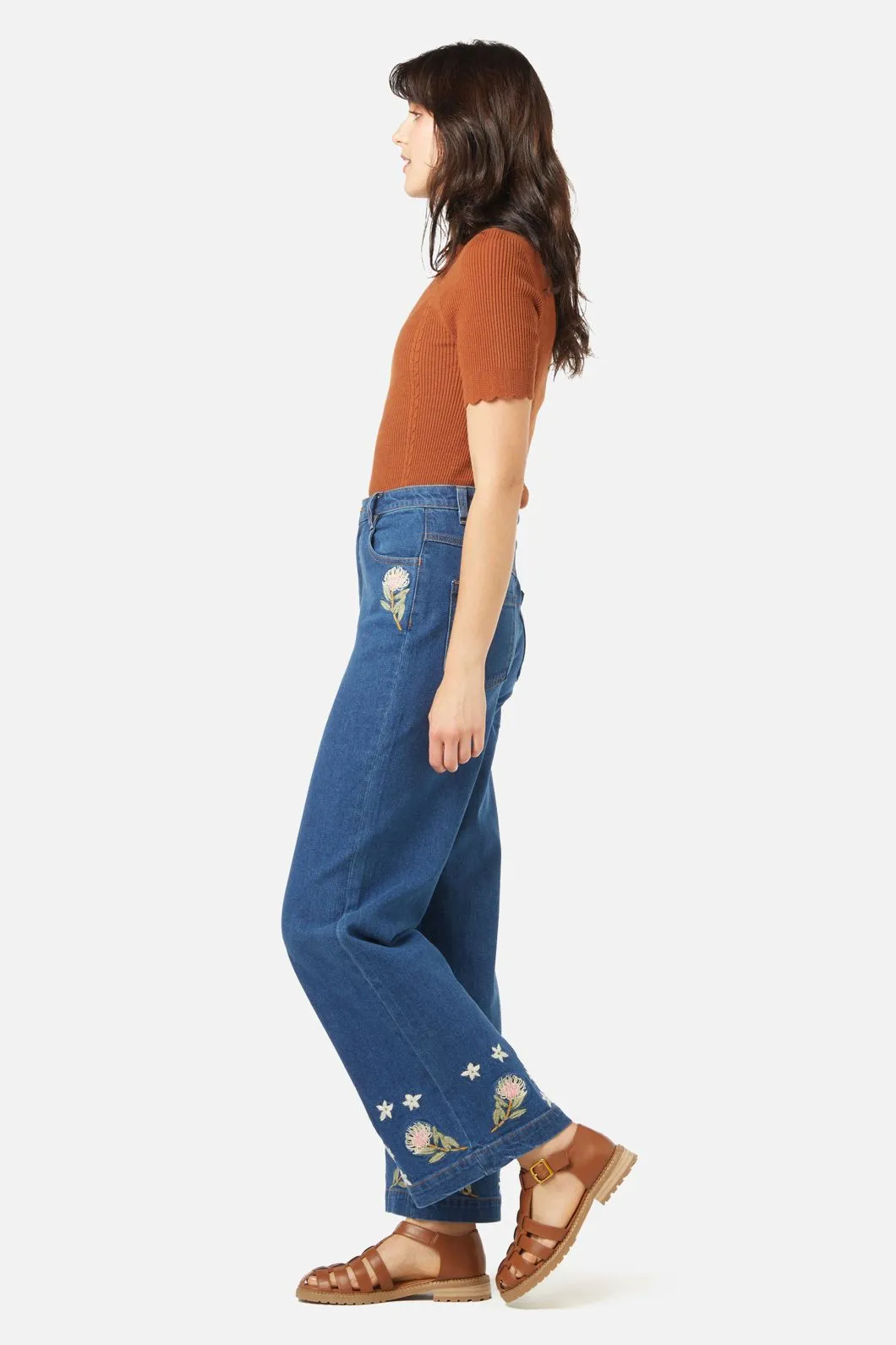 Protea Embroidered Jean