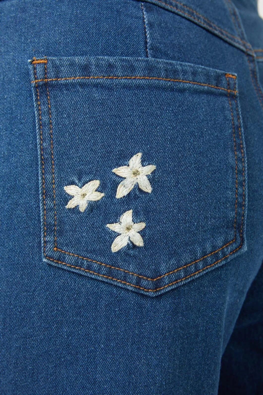 Protea Embroidered Jean